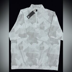 Adidas Water-Resistant Golf Pullover Men’s Med Short Sleeve Half Zip Lightweight